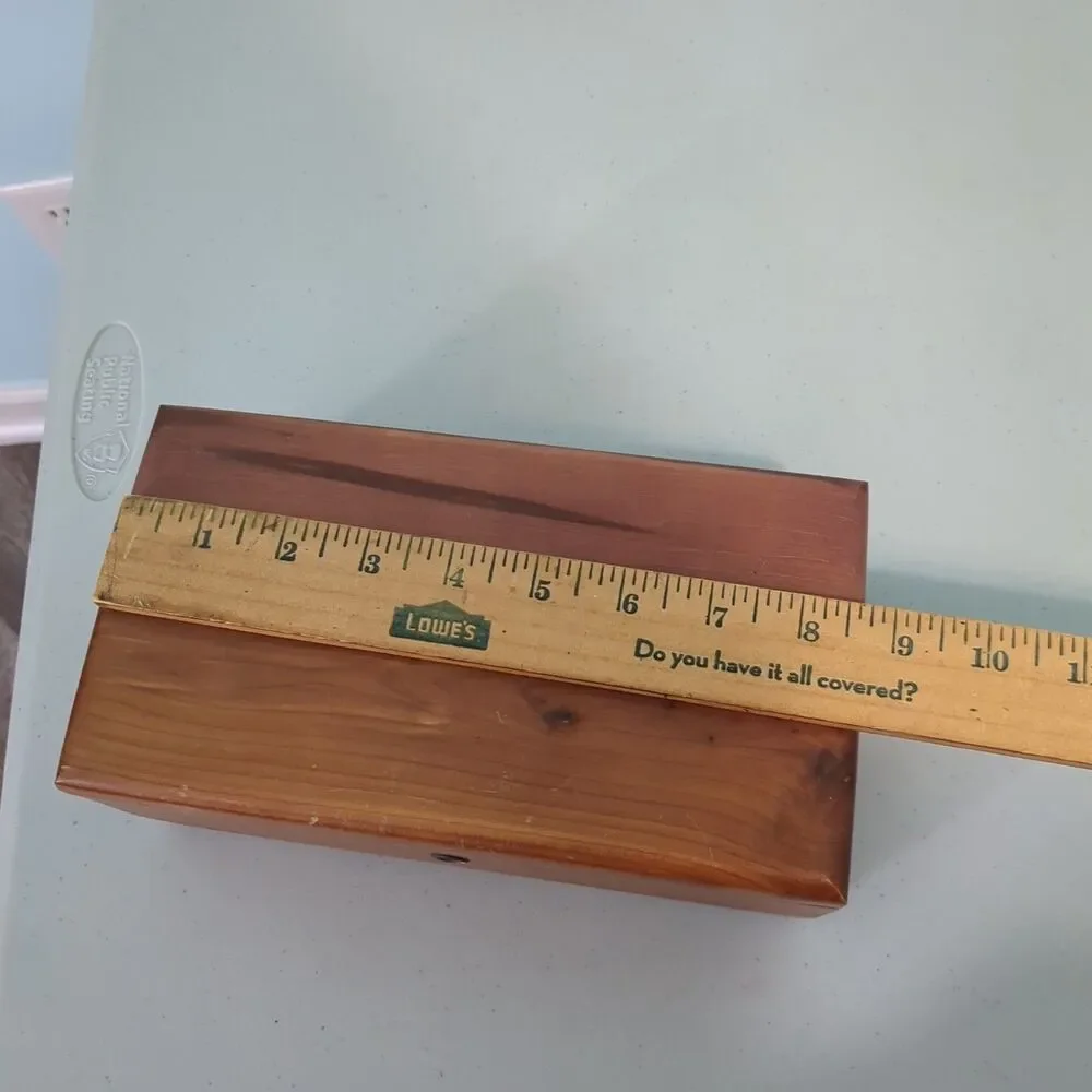 Vintage Lane Miniature Cedar Chest Jewelry Trinket Box No Key